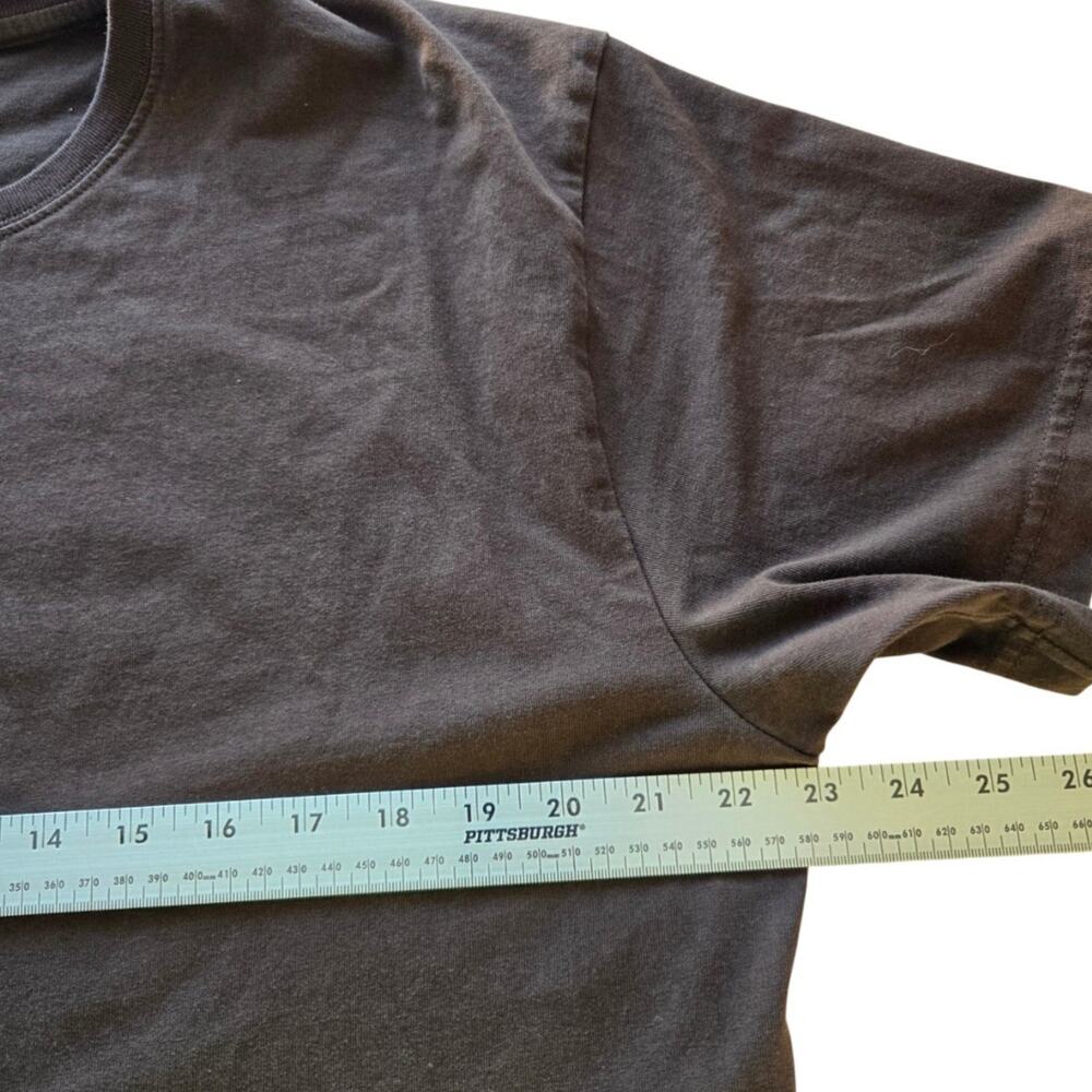 Madewell Minimalist Faded Dark Brown Crewneck T‑Shirt Relaxed Boxy Fit Women’s L - Picture 7 of 8